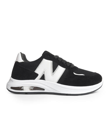 N555 - Sportive Sneakers , From Chamois and Textile For men