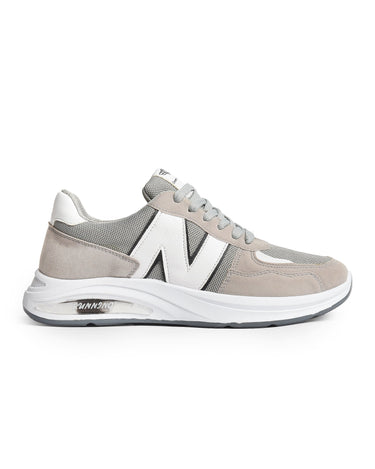 N555 - Sportive Sneakers , From Chamois and Textile For men