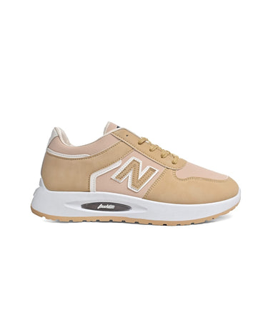 7844 - Fashion / Sportive Sneaker from Mixed chamois and textile For Men