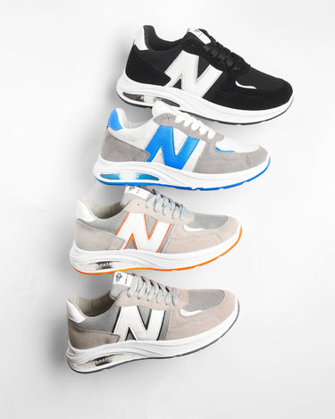 N555 - Sportive Sneakers ,  From Chamois and Textile For men