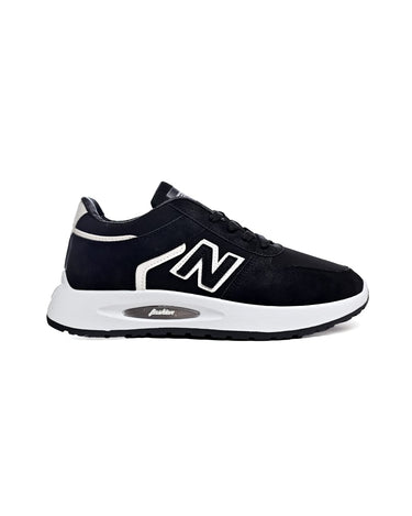 7844 - Fashion / Sportive Sneaker from Mixed chamois and textile For Men